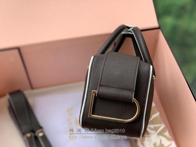 DELVAUX女包 Cool Box新色 巧克力色 德爾沃女手提包 Cl0020小方包巧克力 Delvaux手拎包 女單肩斜挎包  fcs1239